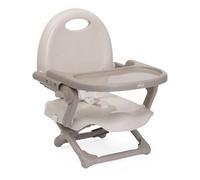 Chicco Pocket Snack Alzador de Silla para Niños para Comer, Apto de 6 Meses hasta 3 Años (15 kg), Trona de Viaje Portátil y Ajustable para Bebés, Compacta y con Bandeja Desmontable - Beige