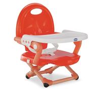 Chicco Pocket Snack Alzador de Silla para Niños para Comer, Apto de 6 Meses hasta 3 Años (15 kg), Trona de Viaje Portátil y Ajustable para Bebés, Compacta y con Bandeja Desmontable - Rojo