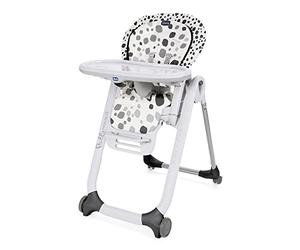 Chicco Polly Progres5 - Trona evolutiva, de hamaca a elevador, 4 ruedas, de 0 a 3 años, gris