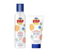 Chicco POP Fluffy Mousse Espuma Limpiadora Vanilla Wrap 200ml para Bebé, Higiene Diaria, Fórmula Vegana y Acondicionador Desenredante, Aroma Vainilla, Acondicionador Bebé, fórmula vegana, 150 ml