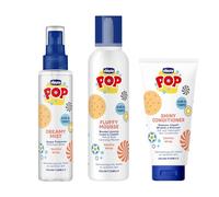 Chicco POP Set de Baño Vanilla Wrap, con Espuma Limpiadora 200ml, apta para pieles sensibles, Acondicionador Desenredante Bebé 150ml y Agua Perfumada Vainilla 150 ml, Aroma de Vainilla, Fórmula vegana