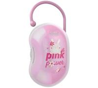 Chicco Portachupete Doble, Portachupete Neonato, Versátil, Higiénico, Fácil de Enganchar, Forma Ergonómica, Esterilizable, Rosa, 0 Meses+