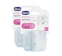 Chicco Protector de pezón de silicona, 4 unidades en 2 paquetes, tetina anatómica, apta para microondas, contacto con la piel, elige el tamaño