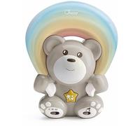 Chicco Proyector Musical Oso Arcoíris, Luz Nocturna para Bebés, Osito con Música Relajante y Proyección de Arcoíris Ajustable - Juguetes para Bebés desde 0 Meses, Beige