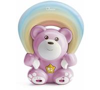 Chicco Proyector Musical Oso Arcoíris, Luz Nocturna para Bebés, Osito con Música Relajante y Proyección de Arcoíris Ajustable - Juguetes para Bebés desde 0 Meses, Rosa