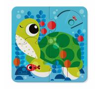 Chicco Puzzle Interactivo para Niños de 1 a 3 Años, Set de 4 Puzzles de 4 Piezas Método Montessori, Coordinación Ojo-Mano y Motricidad Fina con Puntos Interactivos y Descubrimientos Sorpresa, 16 pzas