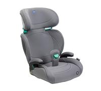 Chicco Quizy Lite i-Size, Silla Infantil para Coche 3-12 Años (100-150 cm), Peso 15-36 kg, Fácil de Instalar, Reclinable, Ajustable en Altura, Reposabrazos Acolchados y Cómodo Asiento, STONE, gris