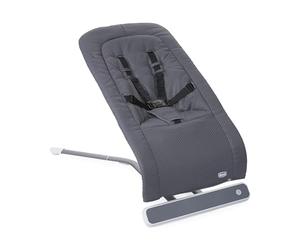 Chicco Rhythm'n'Sound Hamaca Bebé Electrónica para Bebés hasta 9 Kg, con Sonidos de la Naturaleza y Nanas, Balancín Bebé Automático, Respaldo Reclinable, Cierre Compacto y Cable USB - Gris (Grey Moon)