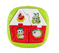 Chicco Rompecabezas de la Granja 2 en 1, Formas para Encajar para Niños, con 8 Piezas de Rompecabezas, 8 Formas, 2 Fondos Ilustrados, Juegos Educativos para Niños de 10 M-3 A