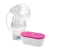 Chicco Sacaleches Eléctrico Portátil, Compacto y Ligero, Extracción Eficaz y Natural Con 5 Niveles De Intensidad, Suave y Ergonómico, con Tetina Inclinada y Tapón Hermético, Blanco