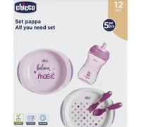 Chicco Set Completo Comida Rosa 12m+