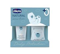 Chicco Set Cosmética Natural Sensation Pañal, Con Gel y Champú Sin Lágrimas 200 ml y Pasta Calmante 100 ml para Bebés, Set Cambiado De Pañal, Idea Regalo Recién Nacido