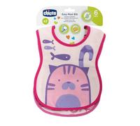 Chicco Set de 2 Baberos para Comida de Niños, Baberos de Recién Nacido Impermeables en Suave Algodón, Parte Trasera Impermeable, Lavables en Lavadora, Buen Ajuste