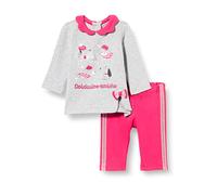 Chicco Set de 2 Piezas de Sudadera+leggins, Camiseta Bebé-Niñas, Gris Y Rosa (738), 9 meses