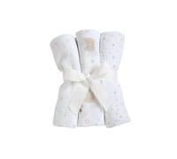 Chicco, Set de 3 Paños para Bebé Niño y Niña de Algodón Suave y Ligero, Ideas de Regalo para Nacimiento, Diseñado en Italia