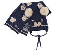 Chicco, Set Gorro y Bufanda Niño y Niña, de Tejido Caliente y Suave, Gorro con Pompon y Orejeras, Ropa Niño y Niña, Designed in Italy