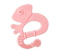 Chicco Set Mordedor y 2 Chupetes Air 2-6 Meses, Mordedor de Silicona, Alivio Durante la Dentición, Chupete con Tetina de Silicona, Anatómico y Funcional, Rosa, 2 Meses+