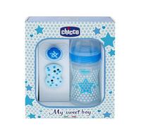 Chicco Set Regalo My Sweet Boy | Paco Perfumerías n/a Biberón Well-Being + Chupete Physio + Easy Clip