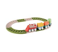 Chicco Set Tren Eco+ para Niños, Juego Tren Infantil Completo, 18 Piezas, Locomotora, Vagones, con Enclavamiento, 2 Configuraciones, Fabricado en Italia, 80% Plástico Reciclado, Niños 18 Meses-3 Años