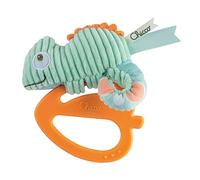 Chicco Sonajero Camaleón My Sweet Dou Dou de Tela, Sonajero Bebés Tejido Suave y Plástico Óptimo para Dentinción, Juguetes para Bebés y Recién Nacidos, Camaleón, Colores Neutros