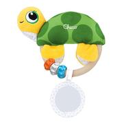 Chicco Sonajero de Tortuga, Sonajero con Anillas Para Bebé, Muñeco Tejido Suave y Plástico Blando con Espejo, Juguetes para Bebés 3 Meses, Tortuga, Multicolor