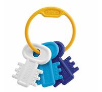 Chicco Sonajero Llaves Bebé, Sonajero Plástico Blando y Ligero, Juguetes para Bebés y Recién Nacidos, Adecuado para Juego y Dentinción, Multicolor, 3-18 Meses, Azul