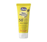 Chicco Spray Leche SPF 50 +, Spray solar muy buena protección, para la piel sensible de los niños, protege de los rayos solares, resistente a la luz y al agua, hidratante, 75 ml