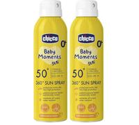 Chicco Spray solar con protección SPF 50+ para niños, resistente al agua, fácil de aplicar con sistema dispensador de 360°, protección contra los rayos UVA, UVB e infrarrojos, a partir de 0 m+, 150 ml