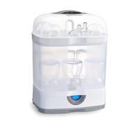 Chicco SterilNatural Esterilizador de Biberones 3 en 1, Esterilizador Natural de Vapor para Microondas con 3 Configuraciones, Rápido y Fácil de Usar, Hasta 6 Biberones de 330 ml o Chupetes, Blanco