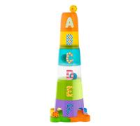 Chicco Super Torre Aplilable, Juguete de Puzzle Vertical de 62 cm de Alto, Piezas Para Encajar, Incluye 6 Bolas de Colores y 6 Cubos Apilables, Bebés y Niños 1 Año