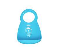 Chicco Take Eat Easy Babero de Silicona Enrollable 6m+ Azul