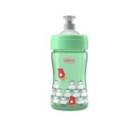 Chicco Taza Antigoteo PUSH&PULL, Taza Antigoteo para Niños, Pequeña y Compacta, Con Tapa de Plástico, Verde, 18+ Meses