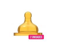 Chicco® Tetina ancha fisiológica caucho flujo normal 0M+ 2uds