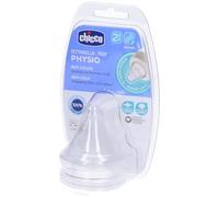 Chicco - Tetina Physio Flujo Medio 2 Uds 2M+, Unisex