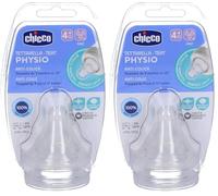 Chicco - Tetina Physio Flujo Rápido 2 Uds. 4m+, Unisex (0002033500000) (Paquete de 2)