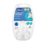 Chicco - Tetina Physio Flujo Lento 2 Uds 0M+, Unisex