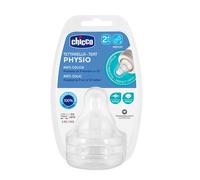Chicco - Tetina Physio Flujo Medio 2 Uds 2M+, Unisex