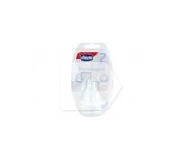 Chicco® Tetina Silicona Boca Ancha Flujo Medio Talla 2 2 uds