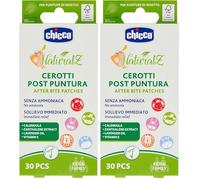 Chicco Tiritas Pospicaduras, Parches contra el picor de las picaduras de insectos, sin amoníaco, con caléndula, aptas para niños, 3 años +, Acción calmante y refrescante (Paquete de 2)
