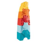 Chicco Torre Apilable 2 en 1 Animalitos Eco+, 5 Formas Apilables de Colores, Plástico Reciclado, Desarrolla la Lógica y Las Habilidades Manuales, Juguete Sostenible, Juegos Educativos, 9-36 Meses