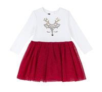 Chicco, Traje Navidad Niña, con Cómoda Apertura en la Espalda, de Cálido y Suave Tejido, Lavable en Lavadora, Ropa Bebé Navidad, Idea Regalo Niña, Diseñado en Italia