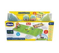 Chicco Turbo Ball Turbo Sport 5en1 Alfombra de Juego Deportiva para Niños con Coches Fluorescentes y Lanzadores, Juegos de Fútbol, Bolos, Carreras, Dardos y Golf para 1 o 2 Jugadores