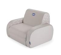 Chicco Twist Sillón para niños Convertible en Chaise Longue y sofá, Silla para niños con 3 configuraciones, cómoda y Ligera, se transforma con un Solo Gesto - para niños de más de 12 Meses, Gris