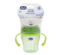 Chicco - Vaso suave con asa y sistema antigotéo 200ml 6m+, color verde