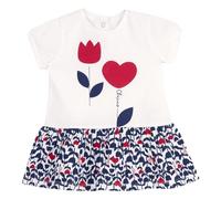 Chicco, Vestido Bebé Niña de Mangas Cortas, con Cómoda Apertura con Botones, en Suave Algodón, Lavable en Lavadora, Ropa Bebé Niña 0-24 Meses, Diseñado en Italia