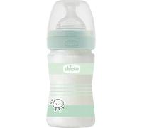 Chicco Well Being Biberón Vidrio Flujo Normal 0m+ 150ml Verde