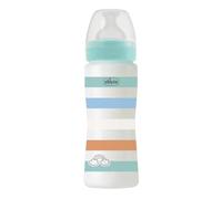 Chicco WELL-BEING Biberón Anticólicos de Flujo Rápido, Biberón para Bebés 4+ Meses con Tetina Physio de Silicona Suave y Acabado Soft Sense, Biberón de Plástico de 330 ml, Verde