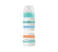 Chicco WELL-BEING Biberón Anticólicos de Flujo Rápido, Biberón para Bebés 4+ Meses con Tetina Physio de Silicona Suave y Acabado Soft Sense, Biberón de Plástico de 330 ml, Verde