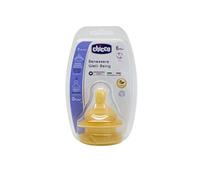 Chicco Wellbeing - Tetina de látex anticólicos con flujo rápido para bebé de 6+ meses en adelante, 2 unidades