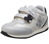 Chicco, Zapatillas Niña con Doble Cierre de Gancho y Bucle, Zapatos de Deporte Cómodos, Flexibles y Transpirables, para Primavera, Otoño e Invierno, Zapatos Niña y Chica, Plateado, 23 EU